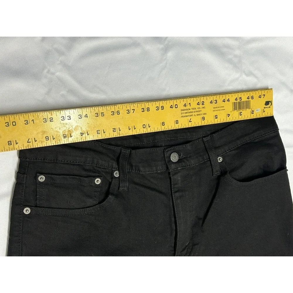Levis Jeans‎ Mens Black Denim Pants 511 Slim Fit Premium Stretch Casual 36x34